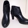 Black ankle comb boots, Elegante Dronfield