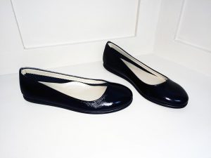 Ballerina black patent pump, Elegante Dronfield