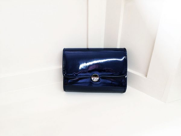 Lunar navy bag front, Elegante Dronfield