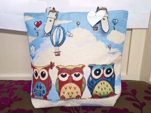 Sangrila Bag - Hot Air Balloons and Owls, Elegante Dronfield